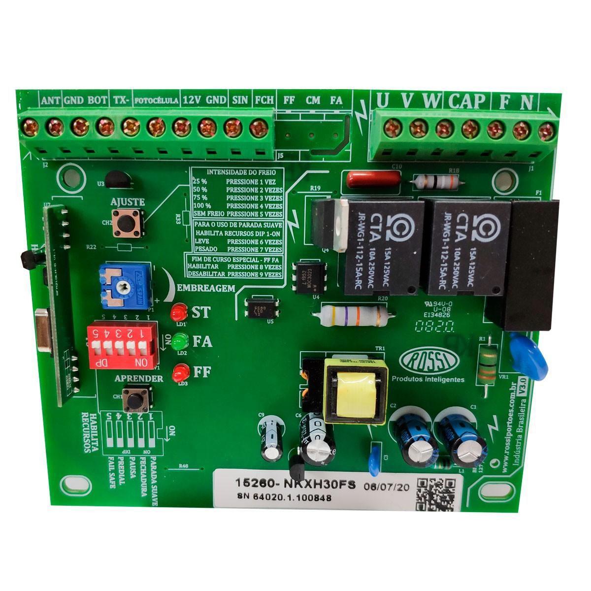 Placa Portão Eletrônico 433MHZ Com Hall - NKXH30 (Rossi)